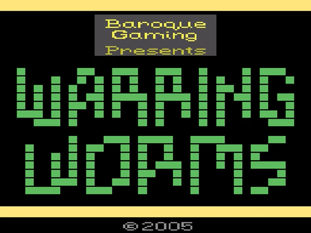 Warring Worms: The Worm (re)Turns (Homebrew) — Title screen
